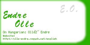 endre olle business card